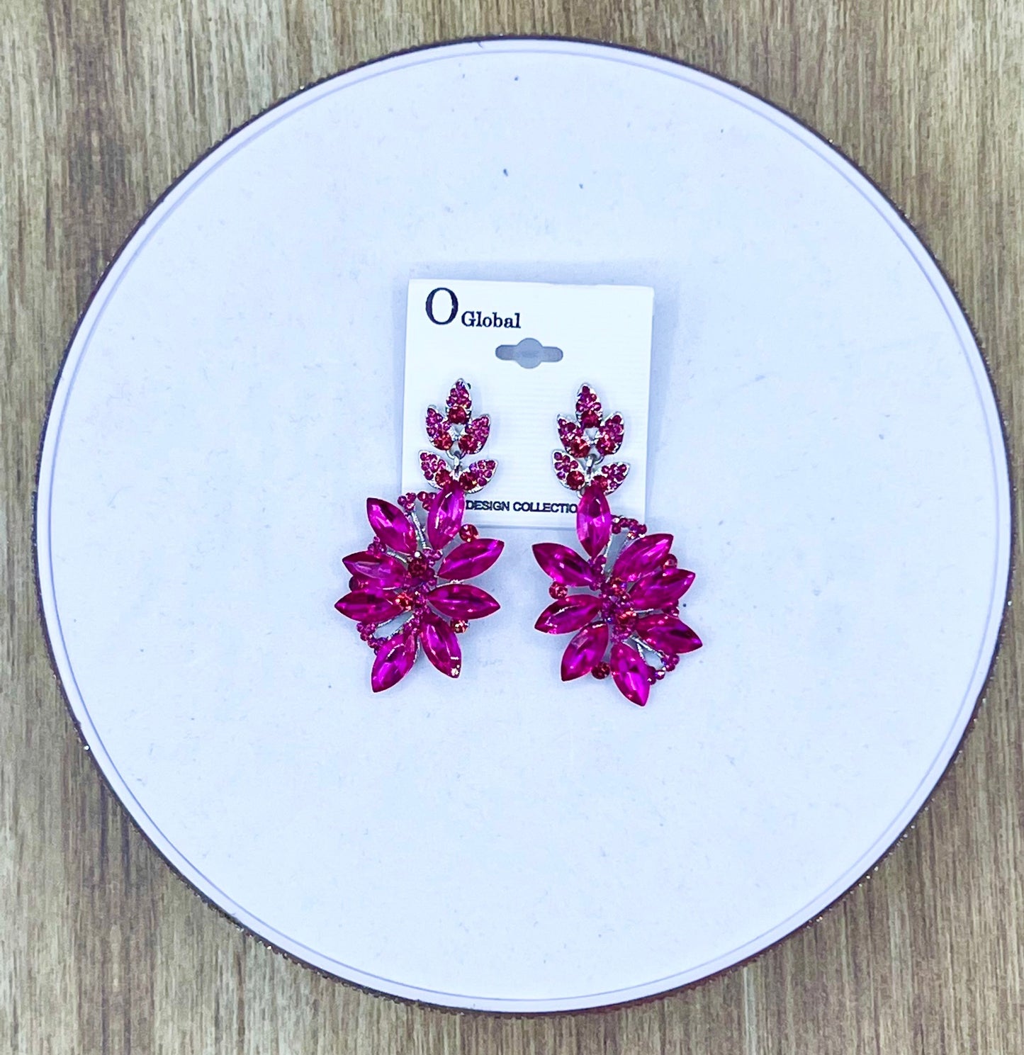 Pink Floral Earrings