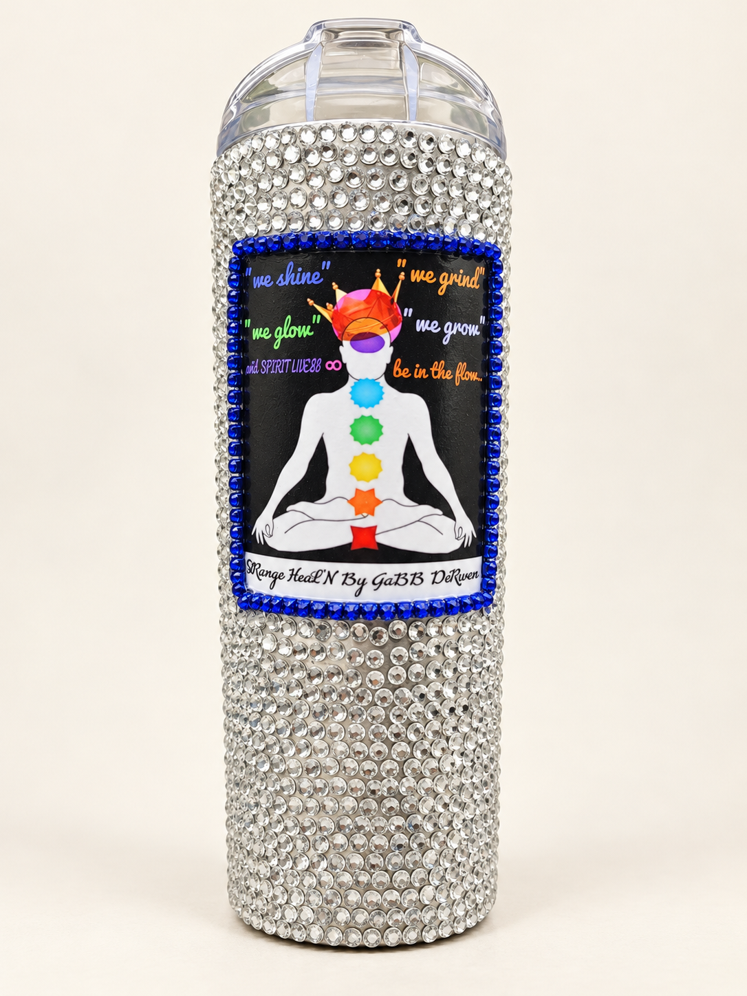 Rhinestone bottle with personalized design