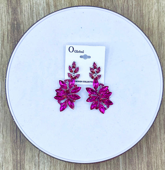Pink Floral Earrings